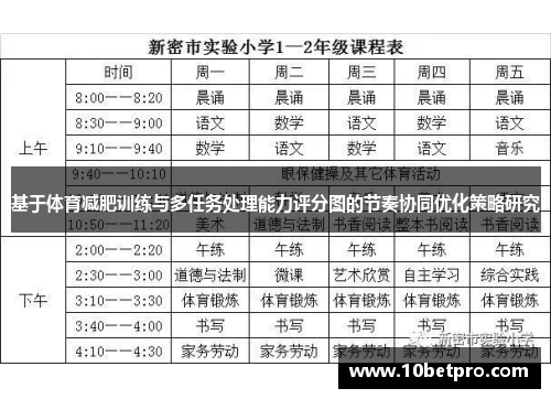 基于体育减肥训练与多任务处理能力评分图的节奏协同优化策略研究